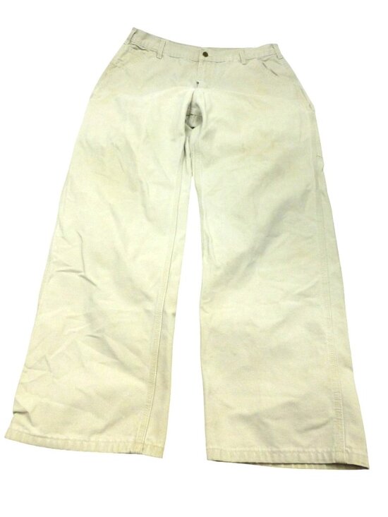 Carhartt Other - Carhartt Mens White Wide-Leg Baggy Work Pants 36X33 Cotton Canvas Material